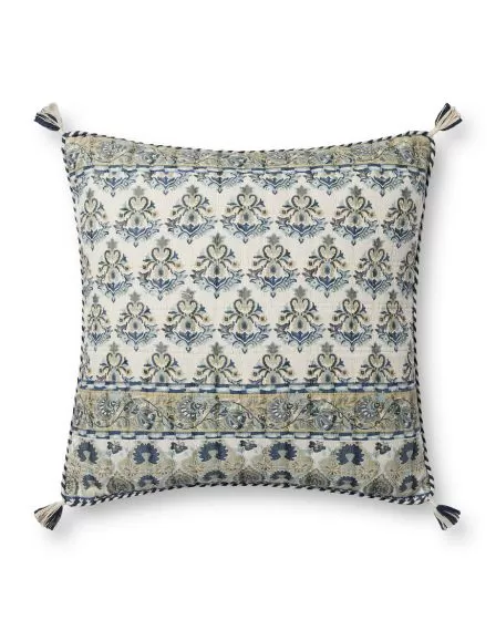 PLL0114 Blue/Multi 22"x22" Pillow