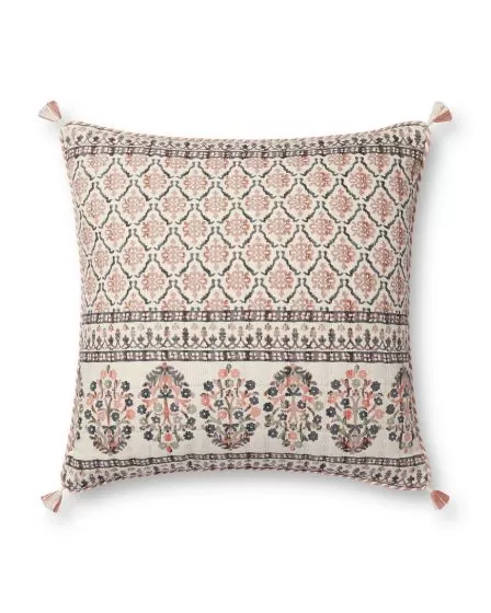 PLL0115 Pink/Multi 22"x22" Pillow