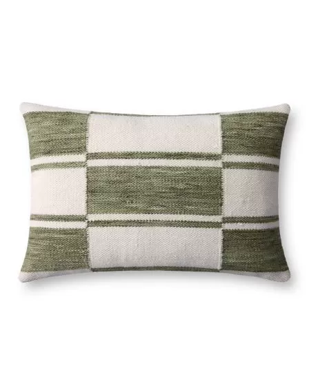 PLL0139 Ivory/Green 16"x26" Pillow