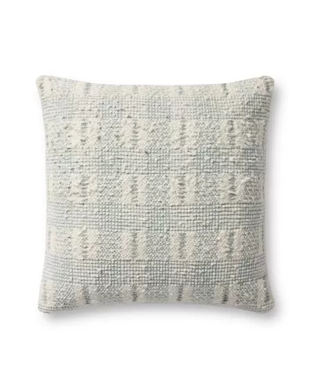 PLL0185 Ivory/Blue 18" Pillow