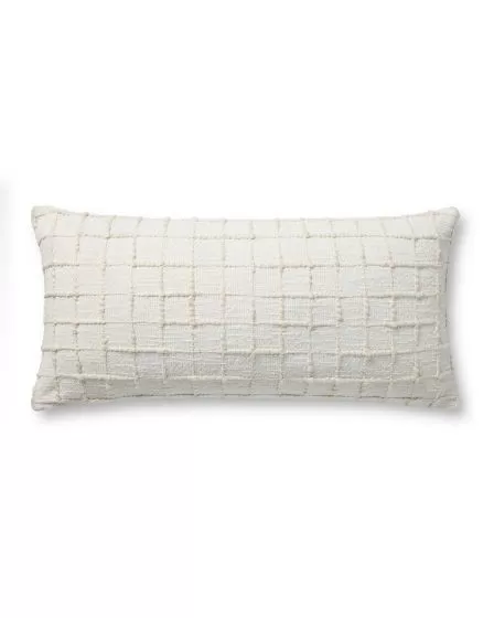 Mary PMH0040 Ivory 12"x27" Lumbar Pillow