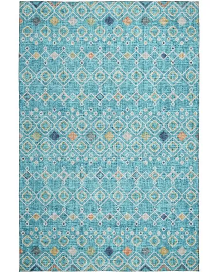 Portico PO4 Teal 10'x14' Area Rug