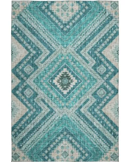 Portico PO5 Teal 10'x14' Area Rug