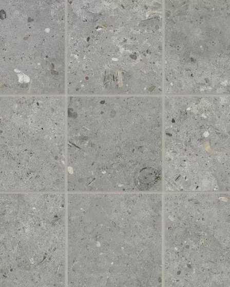 Poetry Stone Grey Matte Glazed Porcelain 4"x4" Mosaic