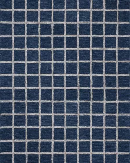 Polly POL-05 Navy/Silver Area Rug