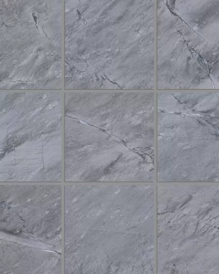 Prati Breccia Grey Honed Glazed Porcelain 4"x4" Mosaic Tile