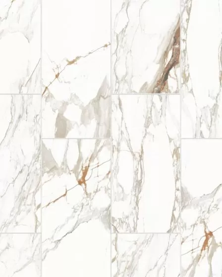 Prati Calacatta Macchia Vecchia Polished Glazed Porcelain 12"x24" Field TIle