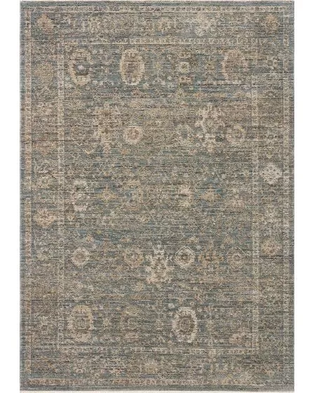 Priscilla PRL-03 Blue/Sand 10'0"x10'0" Square Rug