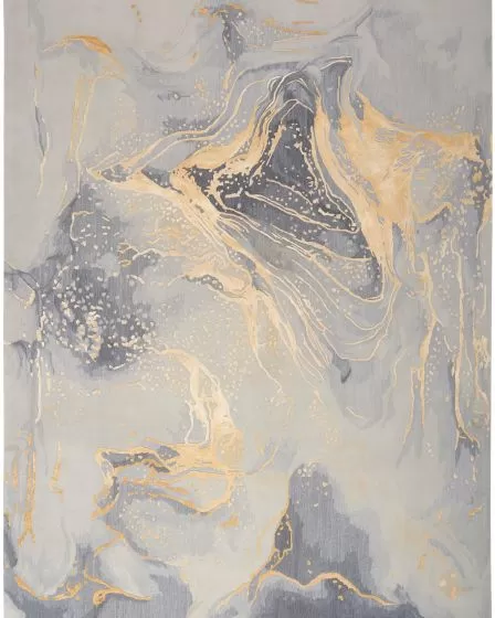 Prismatic PRS28 Grey/Gold Area Rug