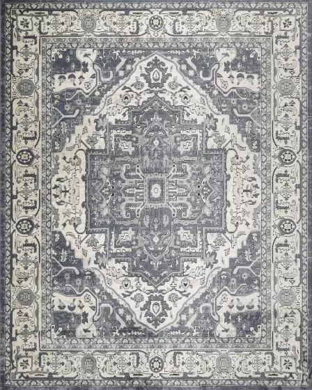 Quarry QUA18 Navy Ivory 2'2"x3'9" Area Rug