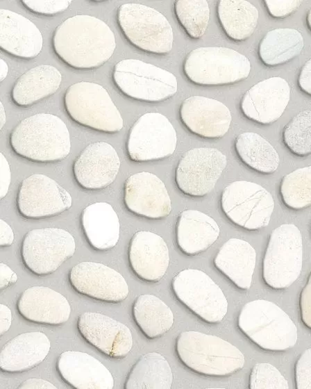 River Pebbles Ivory Blend Natural Stone Tile