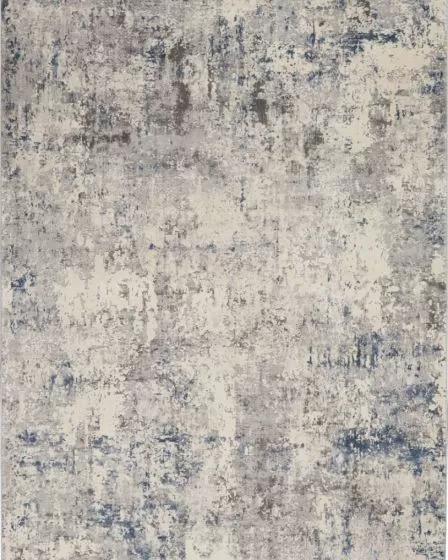 Rustic Textures RUS07 Ivory/Grey-Blue Area Rug