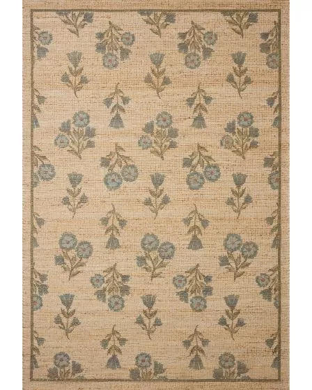 Rue RUE-04 Moss/Blue 2'3"x3'9" Area Rug