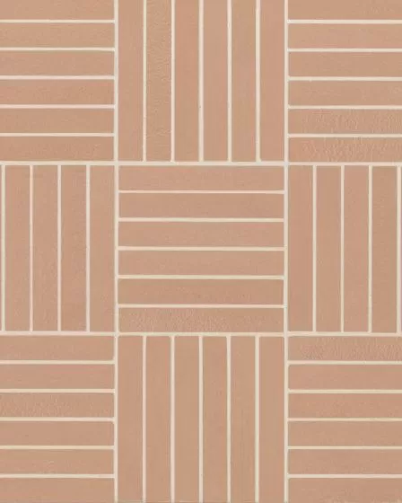 Sahara Cotto Matte Glazed Porcelain 5/8"x4" Crosshatch Mosaic Tile