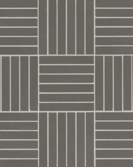 Sahara Dark Matte Glazed Porcelain 5/8"x4" Crosshatch Mosaic Tile