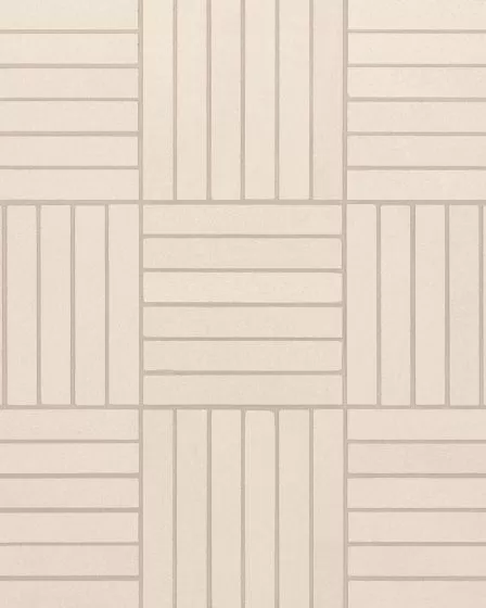 Sahara White Matte Glazed Porcelain 5/8"x4" Crosshatch Mosaic Tile