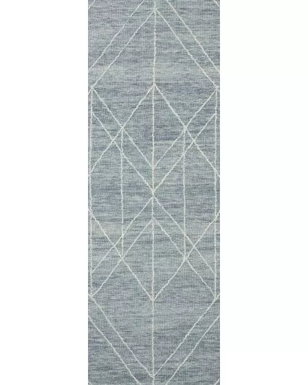 Sarah SAR-04 Denim 2'6"x9'9" Runner Rug