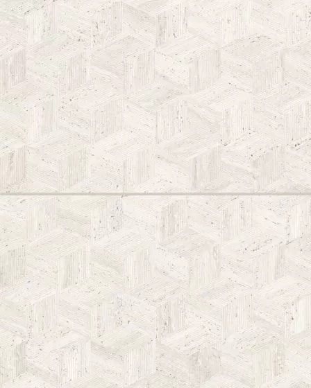 Sensi Roma White Satin Glazed Porcelain 24"x48" Cube Deco Tile