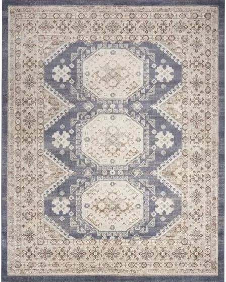 Serenity Home SRH01 Ivory Blue Area Rug