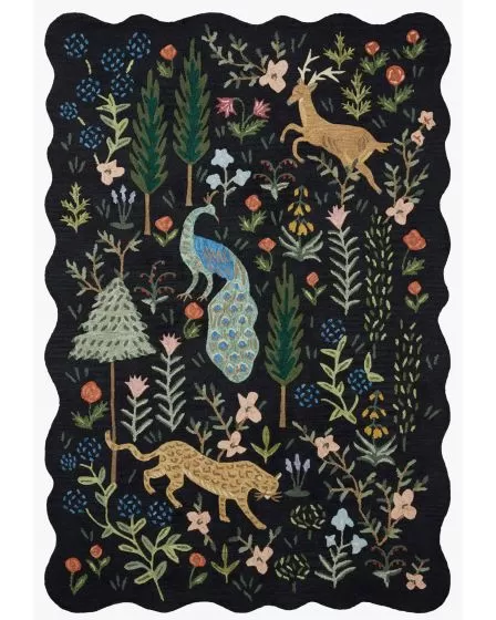 Silhouette SIH-03 Black Area Rug