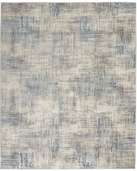 Solace SLA03 Ivory/Grey/Blue Area Rug