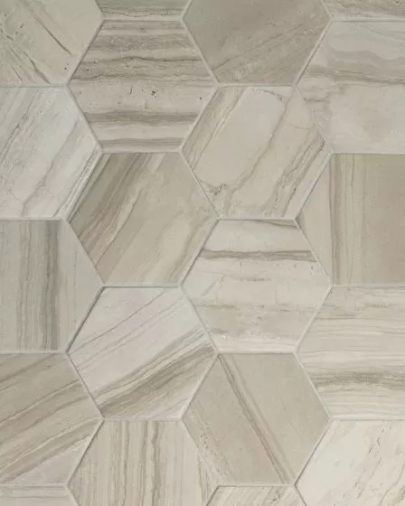 Stria Beige Porcelain Matte Marble Tile