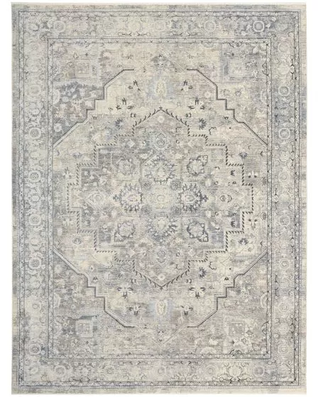 Sultana SLL06 Ivory Blue 7'10"x10'2" Area Rug