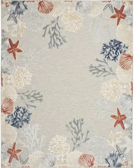 Suncoast SNC04 Grey Multicolor 4'x6' Area Rug