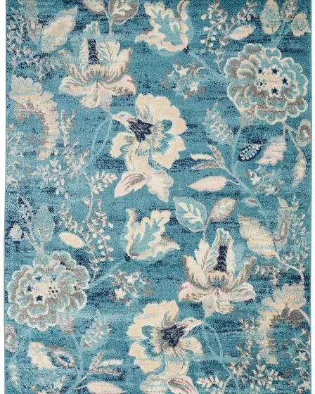Tranquil TRA02 Turquoise Area Rug
