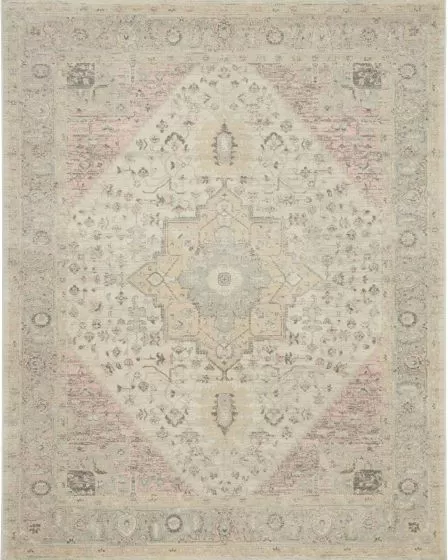 Tranquil TRA06 Ivory/Pink Area Rug