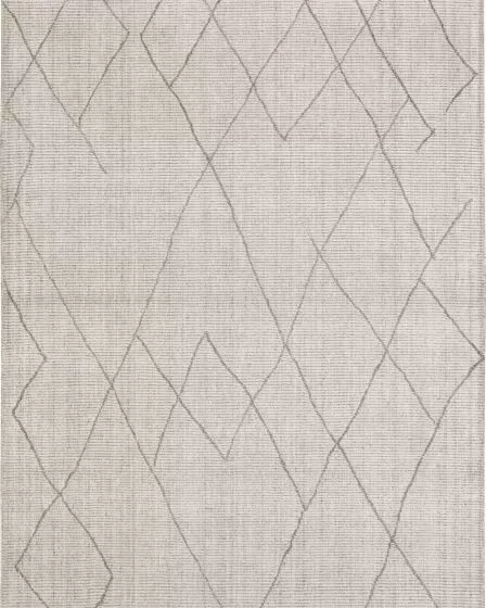 Tangier Tribal Diamond Silver Area Rug