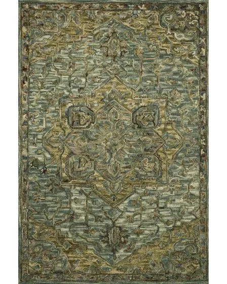 Victoria VK-20 Dark Green/Tobacco Area Rug