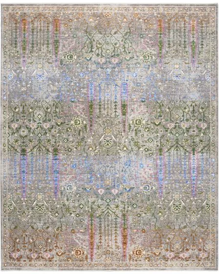 Vintage Harmony VHH01 Blue Multicolor 5'3"x7'6" Area Rug