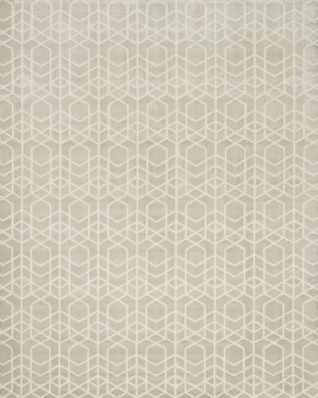 Washable Charm WCH01 Silver Ivory 2'x3' Area Rug