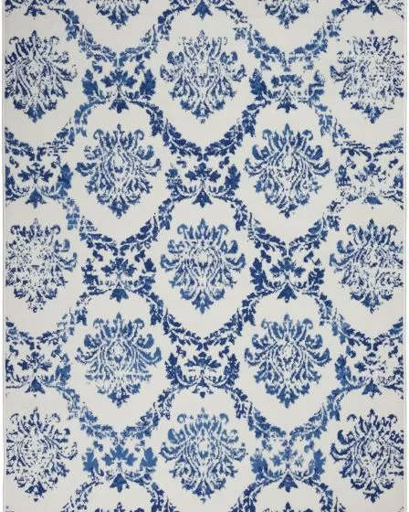 Whimsicle WHS01 Ivory Navy Area Rug