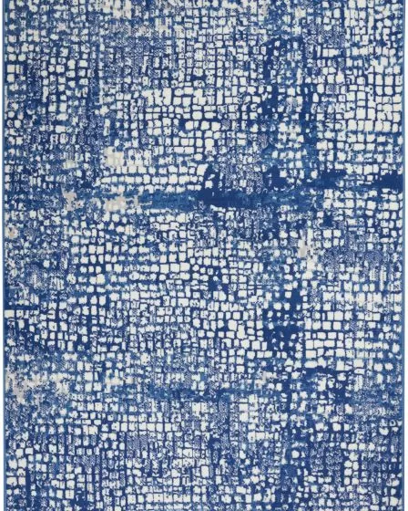 Whimsicle WHS07 Ivory Navy Area Rug