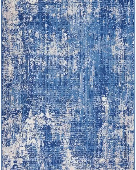 Whimsicle WHS08 Blue Ivory Area Rug