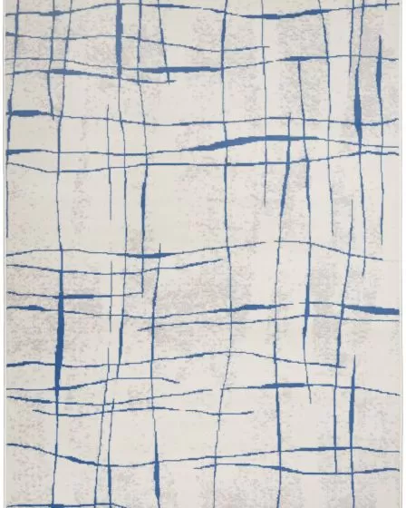 Whimsicle WHS09 Ivory Blue Area Rug