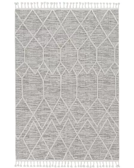 Willow 1102 Ivory Grey Honeycomb Area Rug