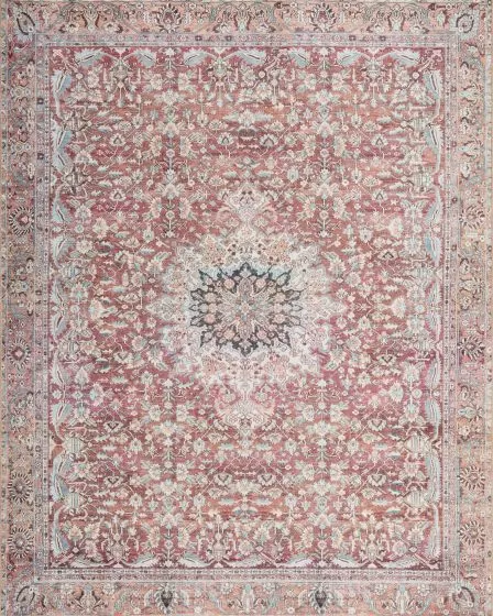 Wynter WYN-05 Tomato/Teal Area Rug