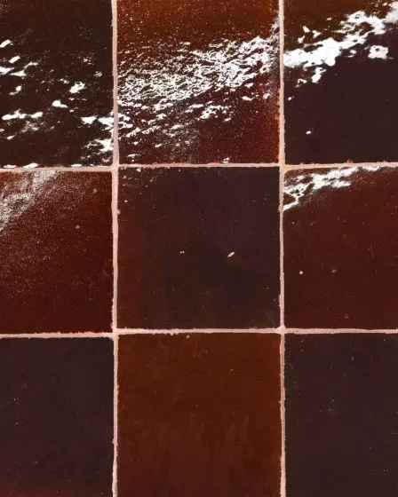 Zagora Maroon Glossy Glazed Ceramic 4x4" Field Tile