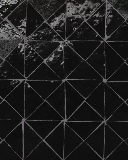 Zagora Nero Glossy Glazed Ceramic Triangle Mosaic Tile