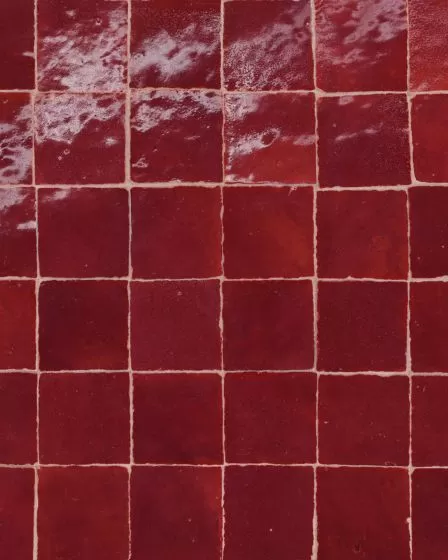 Zagora Rouge Glossy Glazed Ceramic 2"x2" Mosaic Tile