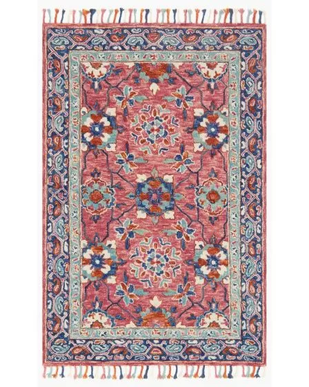Zharah ZR-03 Rose/Denim Area Rug