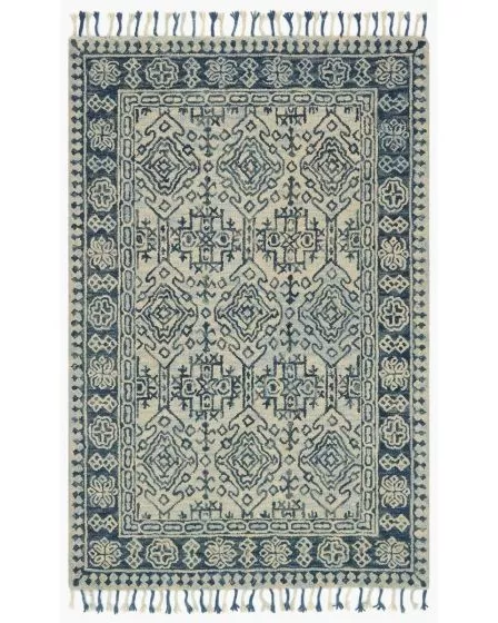 Zharah ZR-09 Mist/Blue Area Rug