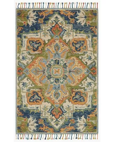 Zharah ZR-11 Blue/Multi Area Rug