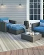 Recife Gazebo Stripe Sage Leaf/Ivory Area Rug