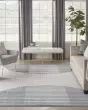 Astra Machine Washable ASW03 Ivory Blue Rug