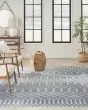 Astra Machine Washable ASW10 Blue Area Rug
