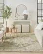 Astra Machine Washable ASW11 Ivory Green Rug